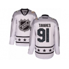 Men's Reebok New York Islanders #91 John Tavares Authentic White Metropolitan Division 2017 All-Star NHL Jersey