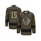 New York Islanders #15 Cal Clutterbuck Green Salute to Service Stitched NHL Jersey