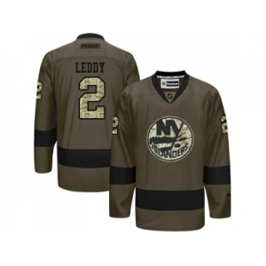 New York Islanders #2 Nick Leddy Green Salute to Service Stitched NHL Jersey
