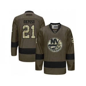 New York Islanders #21 Kyle Okposo Green Salute to Service Stitched NHL Jersey