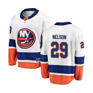 New York Islanders #29 Brock Nelson Fanatics Branded White Away Breakaway NHL Jersey