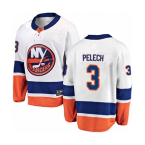 New York Islanders #3 Adam Pelech Fanatics Branded White Away Breakaway NHL Jersey