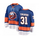 New York Islanders #31 Dustin Tokarski Fanatics Branded Royal Blue Home Breakaway NHL Jersey