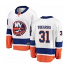 New York Islanders #31 Dustin Tokarski Fanatics Branded White Away Breakaway NHL Jersey