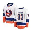 New York Islanders #33 Christopher Gibson Fanatics Branded White Away Breakaway NHL Jersey