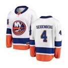 New York Islanders #4 Dennis Seidenberg Fanatics Branded White Away Breakaway NHL Jersey