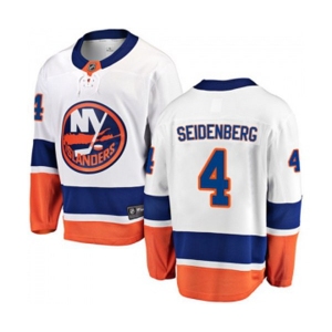 New York Islanders #4 Dennis Seidenberg Fanatics Branded White Away Breakaway NHL Jersey