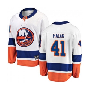 New York Islanders #41 Jaroslav Halak Fanatics Branded White Away Breakaway NHL Jersey