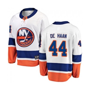 New York Islanders #44 Calvin de Haan Fanatics Branded White Away Breakaway NHL Jersey