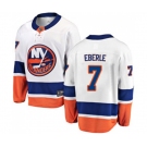 New York Islanders #7 Jordan Eberle Fanatics Branded White Away Breakaway NHL Jersey