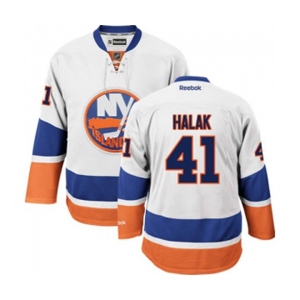 Reebok New York Islanders #41 Jaroslav Halak Authentic White Away NHL Jersey