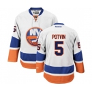 Reebok New York Islanders #5 Denis Potvin Authentic White Away NHL Jersey