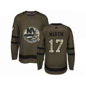 didas New York Islanders #17 Matt Martin Green Salute to Service Stitched NHL Jersey