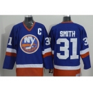 nhl jerseys new york islanders #31 billy smith blue[patch c]