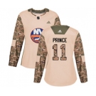 Women Adidas New York Islanders #11 Shane Prince Authentic Camo Veterans Day Practice NHL Jersey