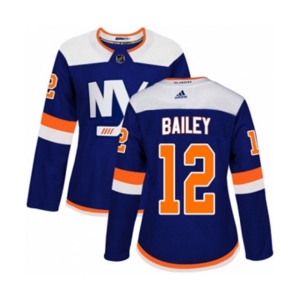 Women Adidas New York Islanders #12 Josh Bailey Authentic Blue Alternate NHL Jersey