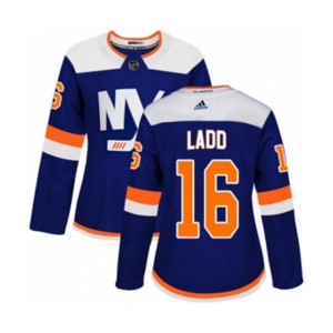 Women Adidas New York Islanders #16 Andrew Ladd Authentic Blue Alternate NHL Jersey