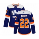 Women Adidas New York Islanders #22 Mike Bossy Authentic Blue Alternate NHL Jersey