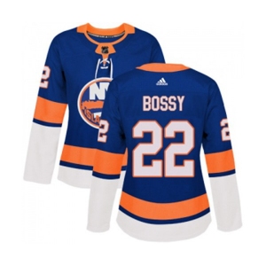 Women Adidas New York Islanders #22 Mike Bossy Premier Royal Blue Home NHL Jersey