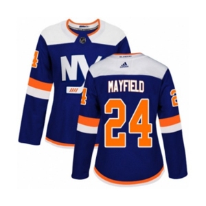 Women Adidas New York Islanders #24 Scott Mayfield Premier Blue Alternate NHL Jersey