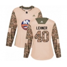 Women Adidas New York Islanders #40 Robin Lehner Authentic Camo Veterans Day Practice NHL Jersey