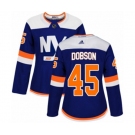 Women Adidas New York Islanders #45 Noah Dobson Authentic Blue Alternate NHL Jersey