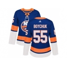 Women Adidas New York Islanders #55 Johnny Boychuk Royal Blue Home Authentic Stitched NHL Jersey