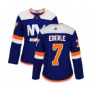 Women Adidas New York Islanders #7 Jordan Eberle Authentic Blue Alternate NHL Jersey