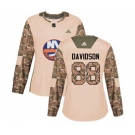 Women Adidas New York Islanders #88 Brandon Davidson Authentic Camo Veterans Day Practice NHL Jersey