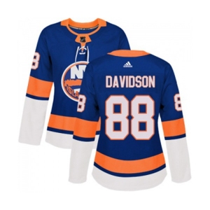 Women Adidas New York Islanders #88 Brandon Davidson Authentic Royal Blue Home NHL Jersey