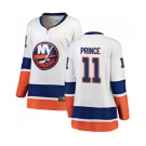 Women New York Islanders #11 Shane Prince Fanatics Branded White Away Breakaway NHL Jersey