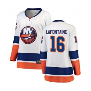 Women New York Islanders #16 Pat LaFontaine Fanatics Branded White Away Breakaway NHL Jersey