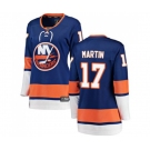 Women New York Islanders #17 Matt Martin Fanatics Branded Royal Blue Home Breakaway NHL Jersey