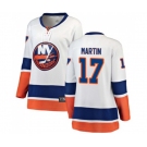 Women New York Islanders #17 Matt Martin Fanatics Branded White Away Breakaway NHL Jersey