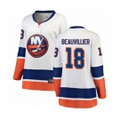 Women New York Islanders #18 Anthony Beauvillier Fanatics Branded White Away Breakaway NHL Jersey