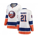 Women New York Islanders #21 Chris Wagner Fanatics Branded White Away Breakaway NHL Jersey