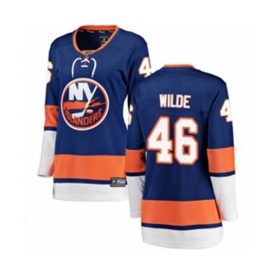 Women New York Islanders #46 Bode Wilde Fanatics Branded Royal Blue Home Breakaway NHL Jersey