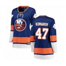 Women New York Islanders #47 Leo Komarov Fanatics Branded Royal Blue Home Breakaway NHL Jersey