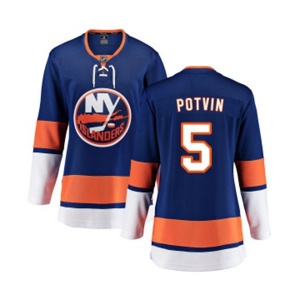 Women New York Islanders #5 Denis Potvin Fanatics Branded Royal Blue Home Breakaway NHL Jersey