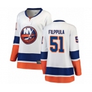 Women New York Islanders #51 Valtteri Filppula Fanatics Branded White Away Breakaway NHL Jersey