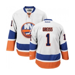 Women Reebok New York Islanders #1 Thomas Greiss Authentic White Away NHL Jersey