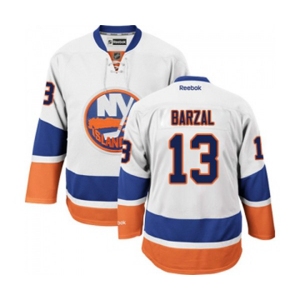 Women Reebok New York Islanders #13 Mathew Barzal Authentic White Away NHL Jersey