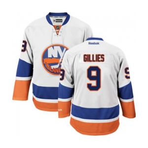 Women Reebok New York Islanders #9 Clark Gillies Authentic White Away NHL Jersey