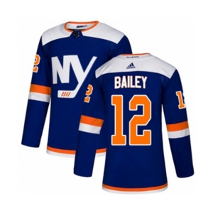 Youth Adidas New York Islanders #12 Josh Bailey Authentic Blue Alternate NHL Jersey