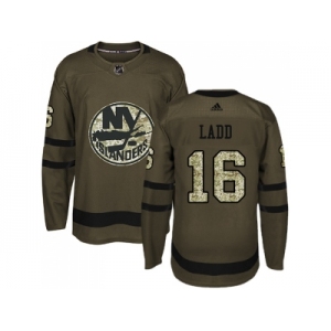 Youth Adidas New York Islanders #16 Andrew Ladd Green Salute to Service Stitched NHL Jersey