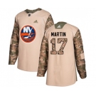 Youth Adidas New York Islanders #17 Matt Martin Authentic Camo Veterans Day Practice NHL Jersey