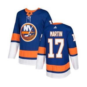 Youth Adidas New York Islanders #17 Matt Martin Authentic Royal Blue Home NHL Jersey