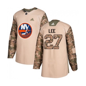 Youth Adidas New York Islanders #27 Anders Lee Authentic Camo Veterans Day Practice NHL Jersey