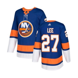 Youth Adidas New York Islanders #27 Anders Lee Authentic Royal Blue Home NHL Jersey