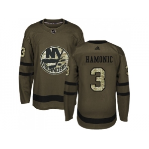 Youth Adidas New York Islanders #3 Travis Hamonic Green Salute to Service Stitched NHL Jersey